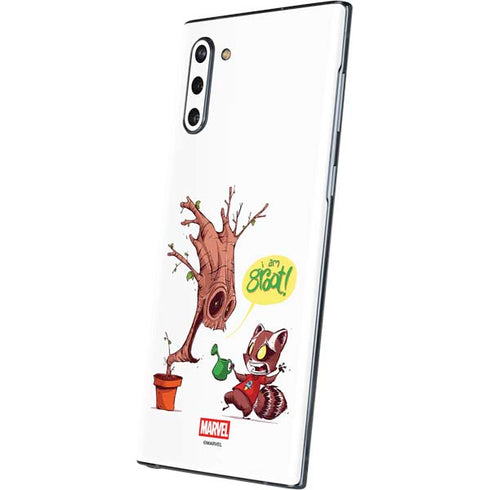 Marvel Rocket Raccoon and Groot Tall Tails Galaxy Note 10 Skin